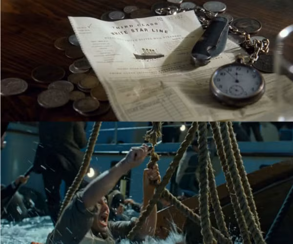 Ở đoạn đầu phim "Titanic", một trong những vật dụng mà nhân vật Jack và Fabrizio thắng trong ván bài là một con dao bỏ túi. Khi tàu Titanic đang chìm dần xuống biển, Fabrizio đã dùng con dao trên để cắt sợi dây của xuồng cứu hộ.