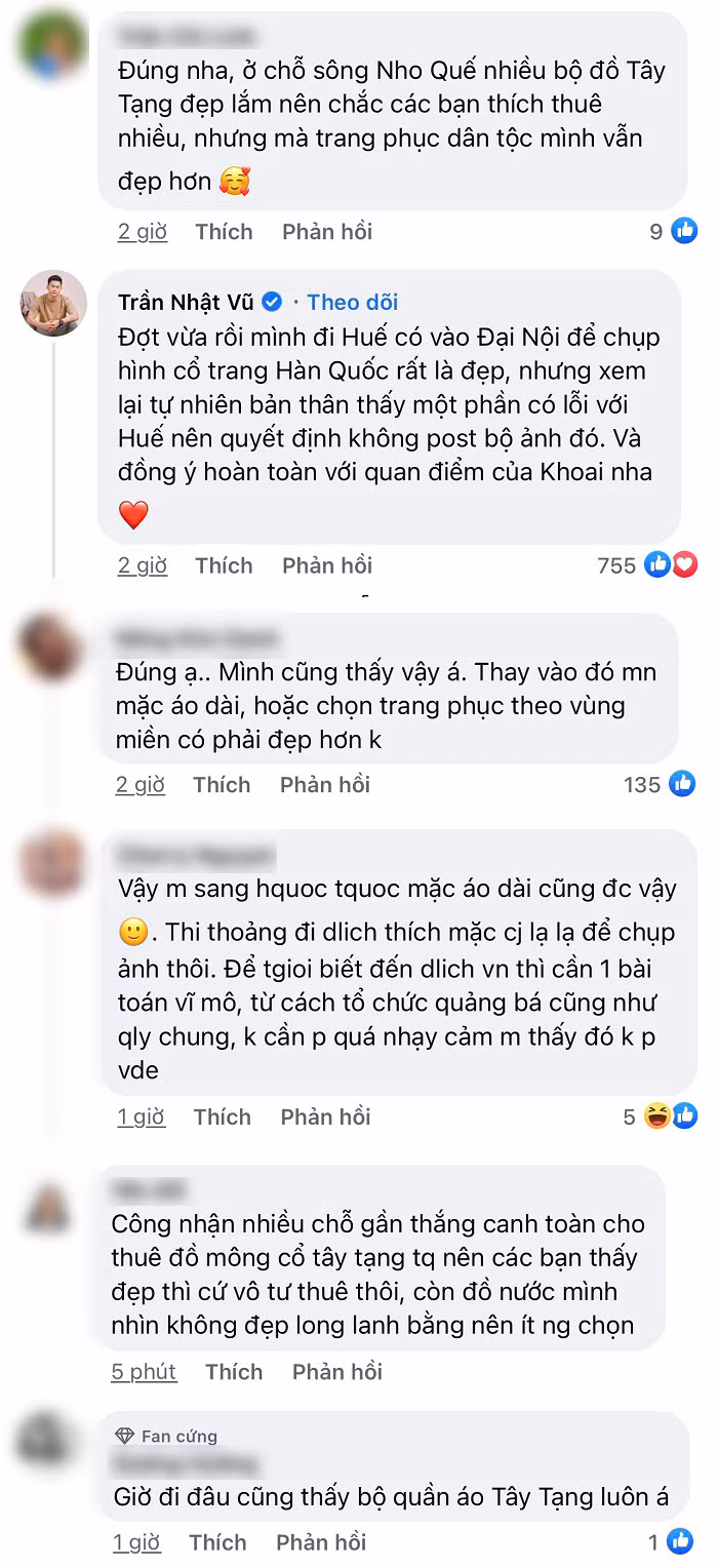 Đồng tình với quan điểm của chàng travel blogger nổi tiếng, phần đông cư dân mạng cũng không đồng tình với việc du khách mặc trang phục nước khác để check-in tại sông Nho Quế và nhiều địa điểm du lịch của Việt Nam.