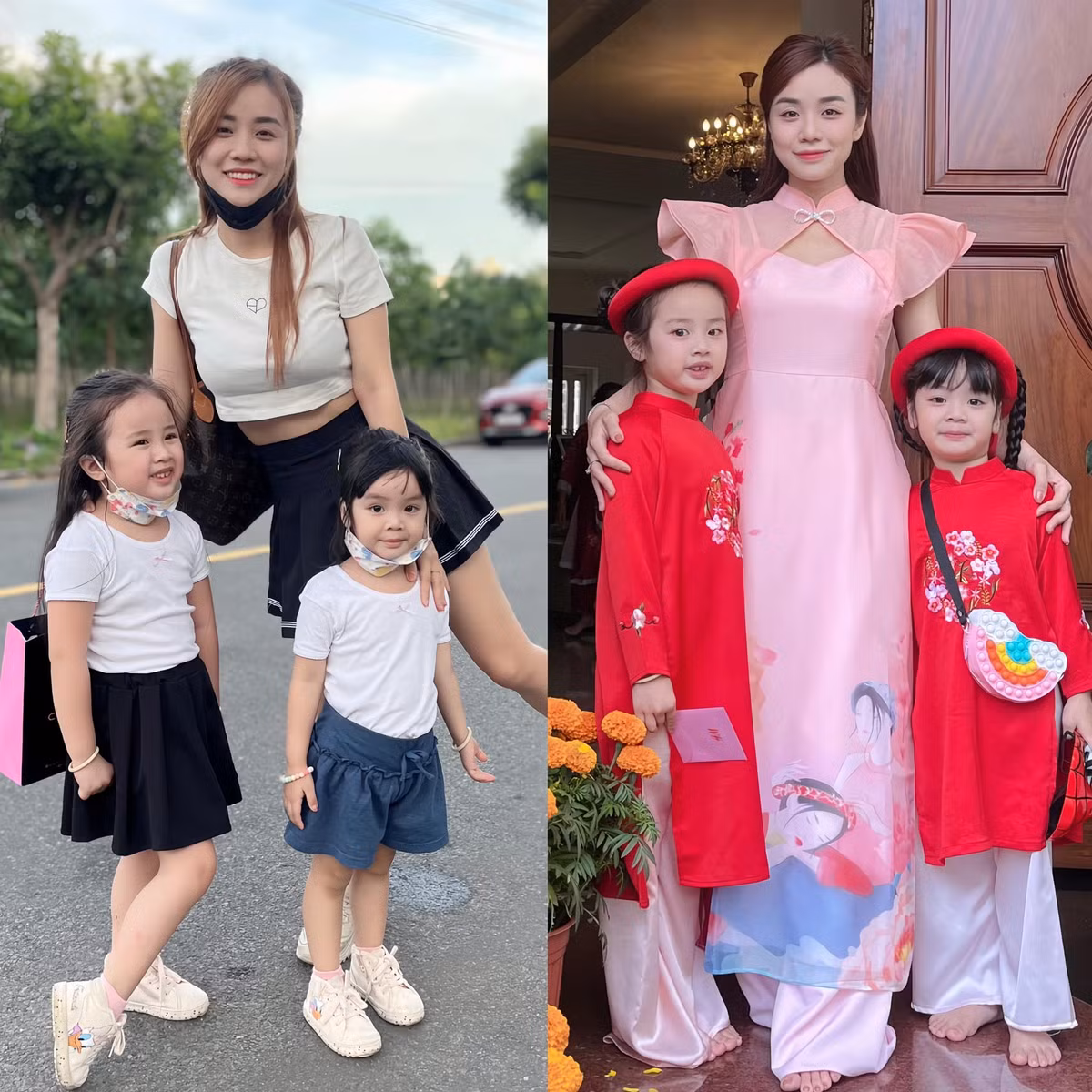 3 năm sau khi ly hôn với Hoài Lâm, Bảo Ngọc một mình nuôi hai con gái chung với chồng cũ. Bà mẹ đơn thân được khen khéo chăm con khi hai bé càng lớn càng xinh và ngoan ngoãn.