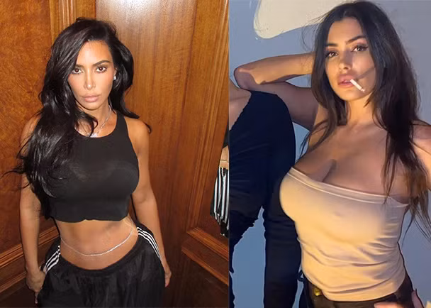 Vợ cũ và vợ mới của rapper Kanye West đều rất thích diện những trang phục khoe thân tối đa bởi tự tin với ba vòng nóng bỏng. (Ảnh: Instagram)