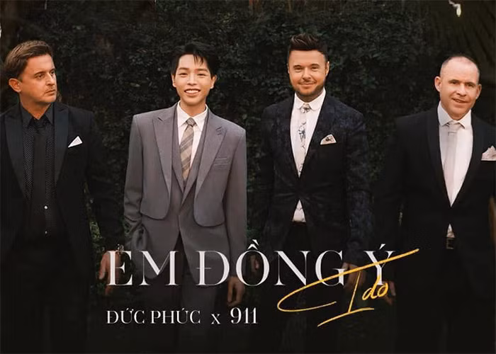 Đầu năm 2023, nam ca sĩ sinh năm 1996 hợp tác với nhóm 911 ra mắt ca khúc song ngữ Anh - Việt "Em đồng ý" (I Do). (Ảnh: FBNV)