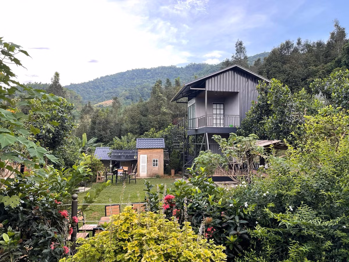 Một góc trang trại mang lại cảm giác yên bình cho nam nghệ sĩ. Anh bộc bạch trên trang cá nhân: "Nơi chỉ có sự hồn nhiên trong trẻo, nơi hàng nghìn mắt lá nhả oxy cho bạn thở, nơi có một anh già hát những bài thật cũ để ru bạn vào niềm lạc quan như thủa bé thơ...".