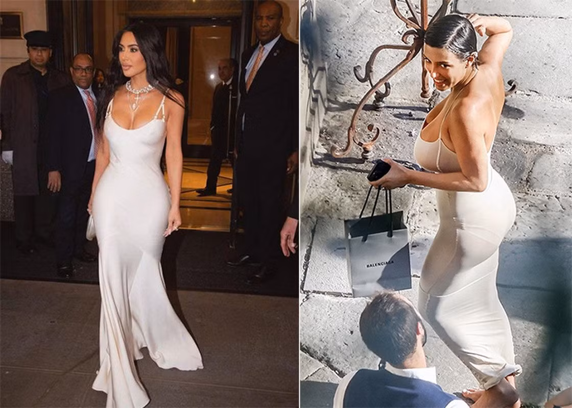 Tuy nhiên style của Bianca thì không thể so với Kim bởi mặc dù khoe thân giống nhau nhưng gu của vợ cũ Kanye được đánh giá là sang trọng và quyến rũ, khác hẳn với kiểu ăn mặc của Bianca. (Ảnh: Instagram)