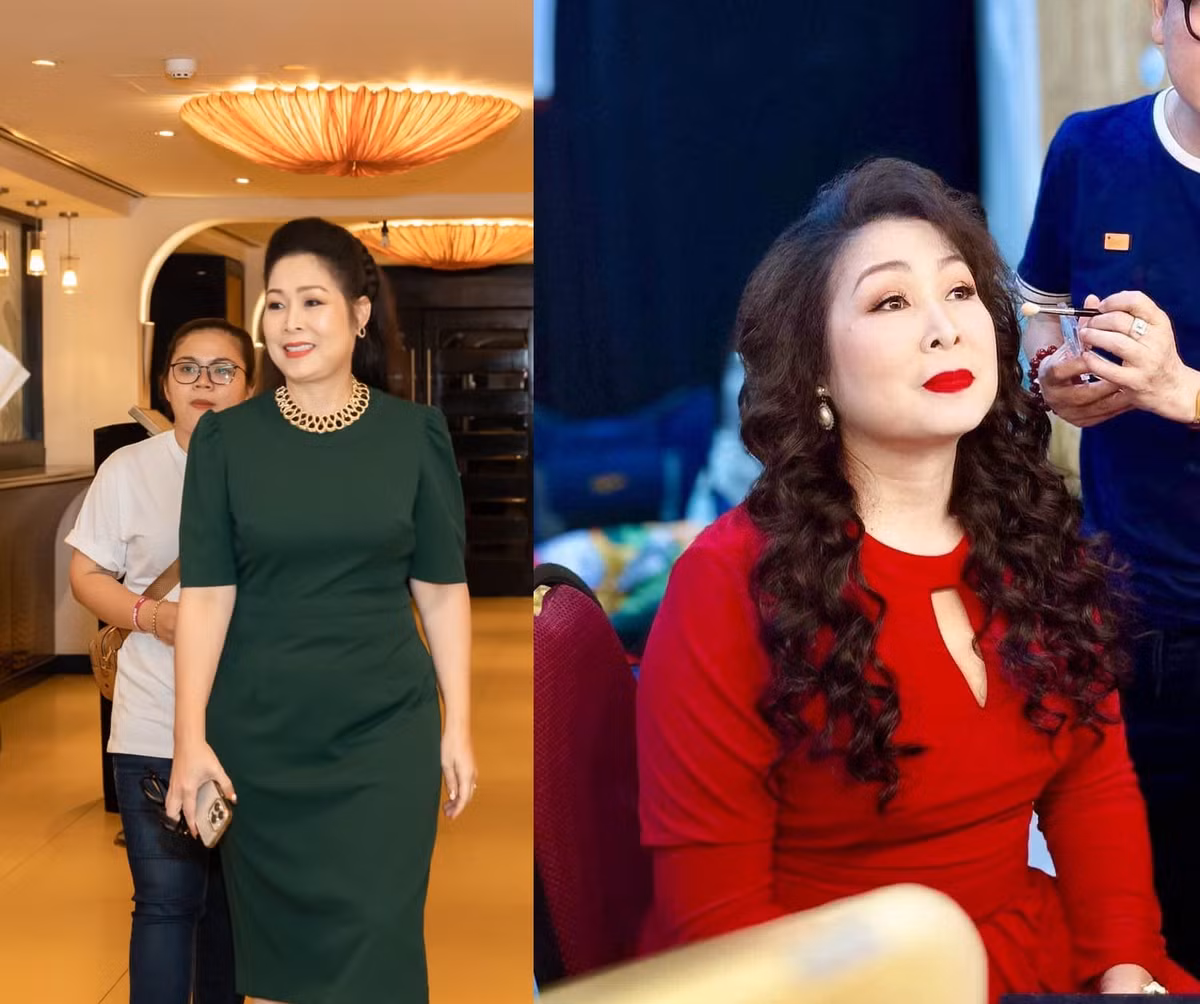 Giảm cân trong thời gian ngắn, cả NSND Hồng Vân và ông xã được đông đảo bạn bè, fan tới tấp xin bí quyết. Xuất hiện trong một sự kiện hồi đầu tháng 4 vừa qua, nữ nghệ sĩ tự tin khoe: "Sau 15 năm, giờ mới dám mặc lại đầm ôm, giờ mới dám nhận đi sự kiện".