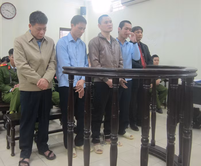 Các bị cáo trong phiên tòa phúc thẩm ngày 20/1.