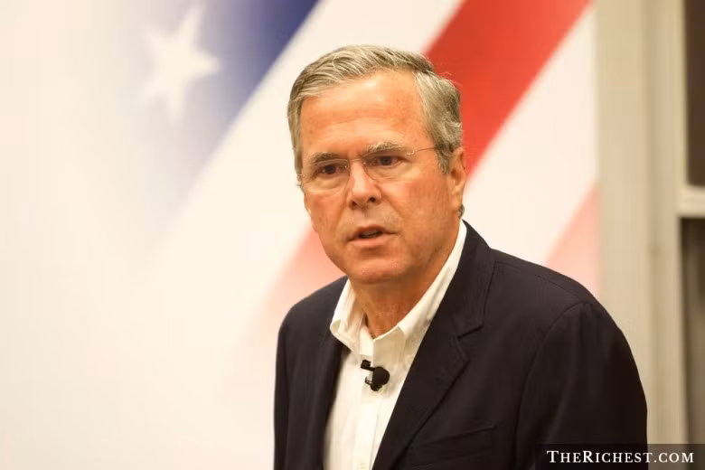 Cựu Thống đốc bang Florida Jeb Bush cũng là một trong những chính trị gia giàu có, với khối tài sản là 22 triệu USD.