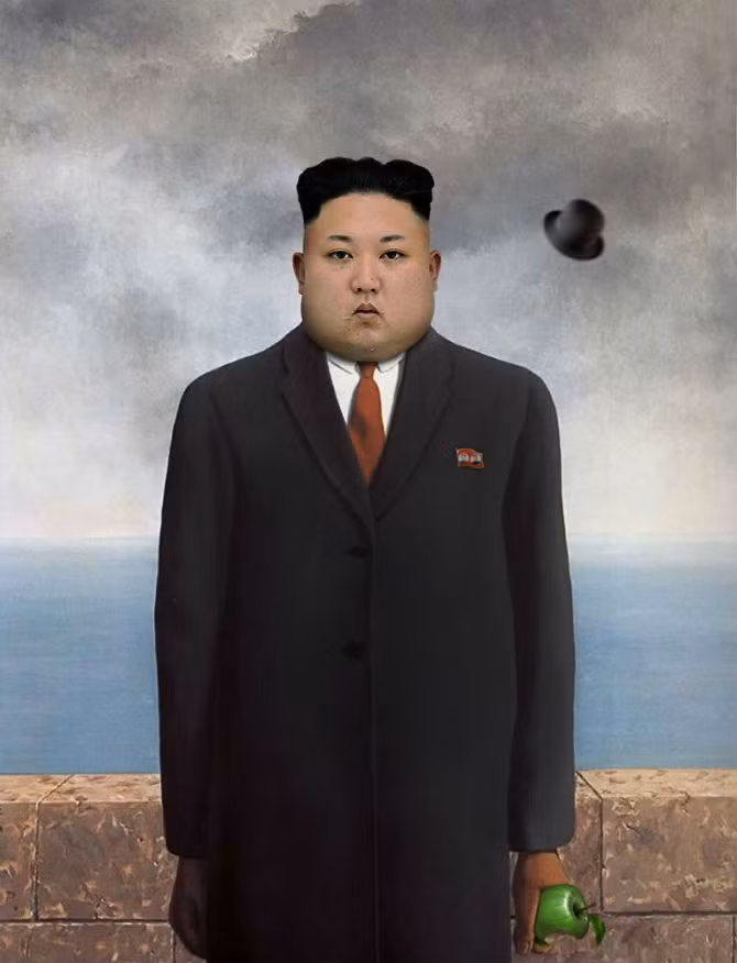 Nhà lãnh đạo Triều Tiên Kim Jong-un trong tác phẩm nghệ thuật “The Son of Man”.