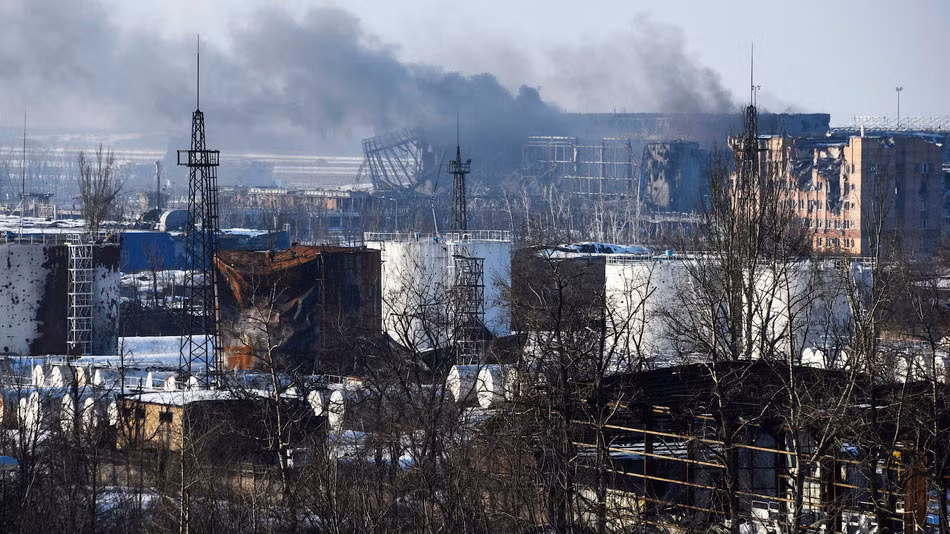 Sân bay Donetsk, điểm tranh giành quyết liệt giữa hai phe trong nhiều tháng qua.