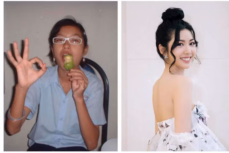 Là một trong số những sao Việt hưởng ứng trào lưu 10 năm, Á hậu Thúy Vân vừa tiết lộ bức ảnh năm 2009 khi còn là một cô học trò nhỏ đeo kính cận.