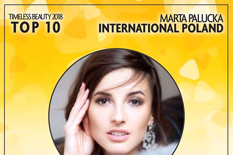 Top 10 Nhan sắc vượt thời gian 2018 cũng gọi tên các người đẹp như Marta Palucka - đại diện Ba Lan tại Hoa hậu Quốc tế.