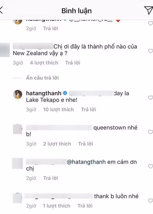 Sau khi bị fan trách móc, Hà Tăng âm thầm sửa sai bằng cách tích cực trả lời người hâm mộ hơn. Ảnh: Gia đình Việt Nam
