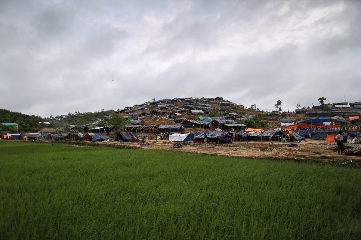 Quang cảnh một khu trại tị nạn của người Rohingya ở Bangladesh. Ảnh: AJ.