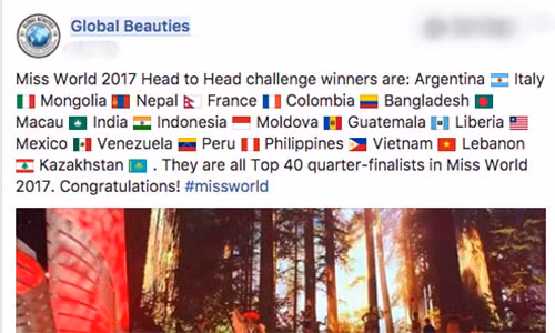 Do My Linh xuat sac lot Top 40 Hoa hau The gioi 2017