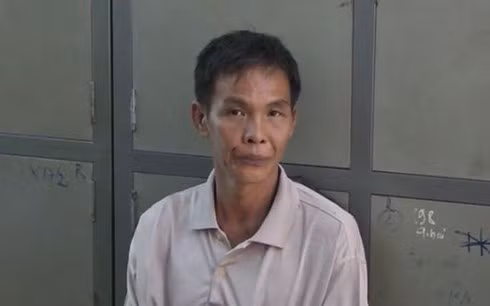 Đặng Văn Trường tại cơ quan công an.
