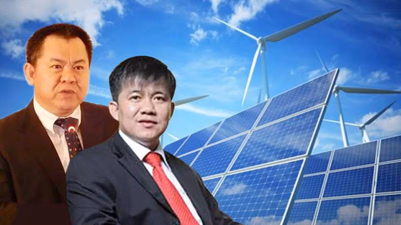 Hai anh em Nguyễn Tâm Tiến (trái) và Nguyễn Tâm Thịnh là Tổng Giám đốc và Chủ tịch HĐQT tập đoàn Trung Nam - chủ đầu tư dự án điện mặt trời lớn nhất Việt Nam