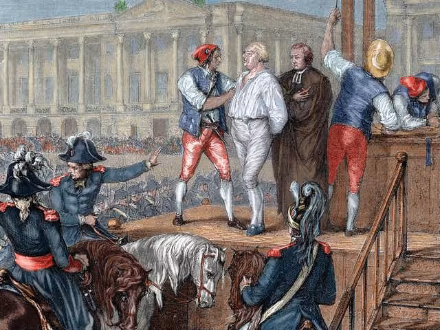 Tháng 11/792, Vua Louis XV bị đưa ra xét xử vì tội phản quốc. Cuối cùng, ông bị tuyên án tử hình vào ngày 18/1/1793. Đến ngày 21/1/1793, Louis XVI - vị vua cuối cùng của Pháp - bị chém đầu tại thủ đô Paris.