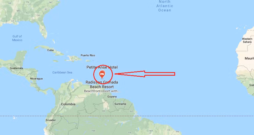  Đảo quốc Grenada nằm ở khu vực Caribe sau khi giành được độc lập từ Anh quốc vào năm 1974 nhanh chóng trở thành cái gai trong mắt Washington khi muốn trở thành một "Cuba thứ hai" ở Caribe. Lợi dụng vào bất ổn chính trị ở Grenada sau khi độc lập, Mỹ đã nhanh chóng đưa ra một kế hoạch xóa sổ nhà nước Grenada còn non trẻ và dựng lên một chính quyền bù nhìn thân Washington. Ảnh: Vị trí của Grenada trên bản đồ. Nguồn ảnh: Googlemaps.