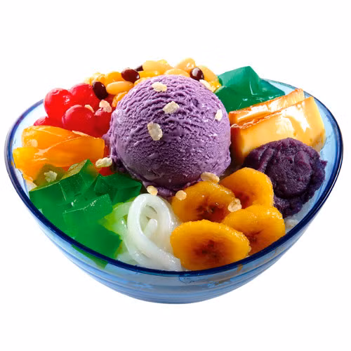 Halo-Halo. Halo halo theo tiếng Phillipines có nghĩa là mix- mix (trộn - trộn), là món đồ uống rất hấp dẫn ở Philippines. Thành phần cơ bản của thức uống này là đá bào và sữa đặc. Ngoài ra halo halo còn có sự kết hợp với nhiều hoa quả miền nhiệt đới như: mít, hồng xiêm, đu đủ, chuối, đậu đỏ, khoai lang … Ảnh: cebupacific