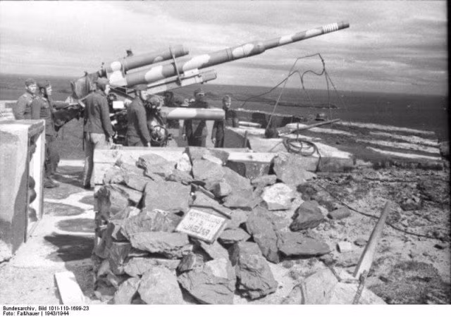 Flak 88 được coi là khẩu pháo tốt nhất trong CTTG 2. Nó vừa có thể dùng để chống máy bay và vừa dùng để tiêu diệt xe tăng. Ước tính, tầm bắn khi hạ nòng bắn thẳng của nó lên tới 14,8km, có thể bắn thủng cả giáp tăng hạng nặng KV-1 của Anh. Do đó, giáp tăng hạng trung Sherman hay Cromwell hay tăng hạng nặng Churchill 1 của đồng minh hầu như không làm khó Flak 88. Nguồn ảnh: WHS
