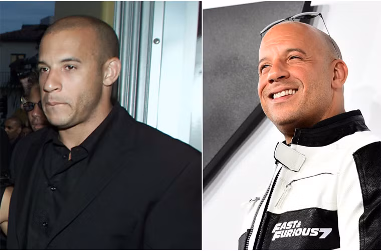 Kể từ khi tham gia Fast &amp; Furious năm 2001, tới giờ Vin Diesel đã có ba đứa con với bạn gái Paloma Jimenez. Trông Vin giờ cứng cáp và vững chãi hơn anh chàng Vin của 16 năm về trước. Ngoài Fast and Furious, nam diễn viên 49 tuổi còn đang theo đuổi ba dự án phim hành động khác: phần 4 Riddick, phần 3 xXx và phần 2 Guardians of the Galaxy. (Ảnh: Getty Images)
