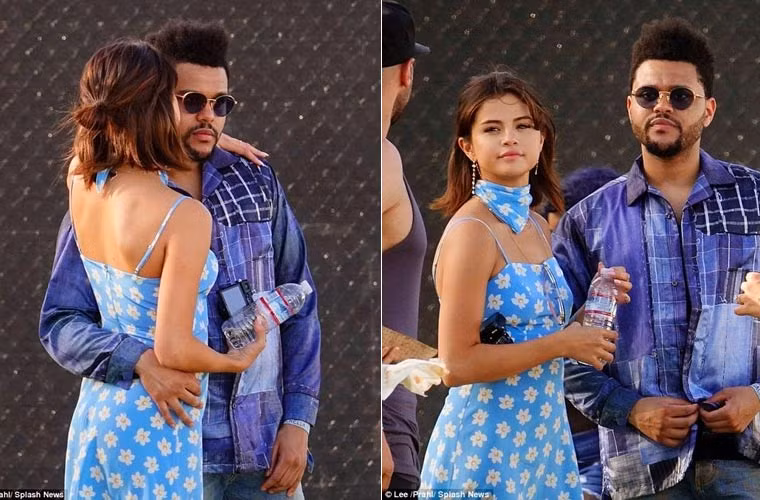 Mái tóc bob dài của Selena Gomez trước khi xuống tóc mới. (Ảnh: Splash News)
