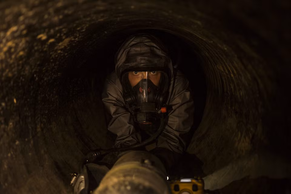 Lính CBRN - lực lượng phòng hoá học, sinh học, phóng xạ và nguyên tử của Thuỷ quân Lục chiến Mỹ. Lực lượng này tương đương với bộ đội phòng hoá của Quân đội Việt Nam nhưng lại có cái tên khá "cồng kềnh". Nguồn ảnh: BI.
