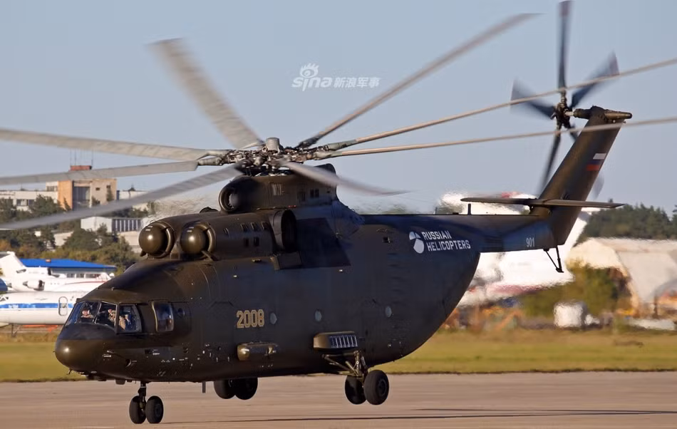  Mi-26T2V là phiên bản cải tiến mới nhất của dòng trực thăng vận tải lớn nhất thế giới Mi-26 do Liên Xô/Nga sản xuất. Nguồn ảnh: Sina.