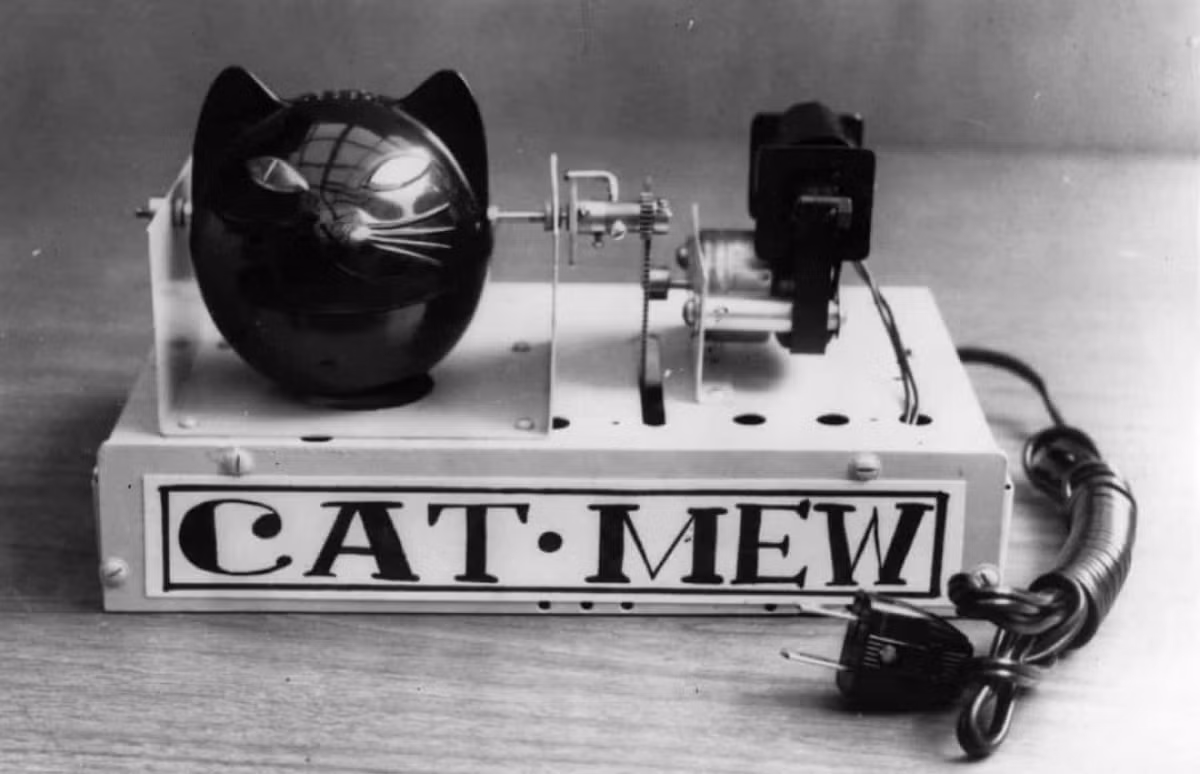  Máy đuổi chuột. Đối với bất kỳ ai cần bẫy chuột, chú mèo máy sinh năm 1963 đến từ Nhật Bản này là một lựa chọn tuyệt vời. Để xua đuổi những con chuột, mắt của "chiếc máy mèo" sẽ sáng lên và nó kêu meo meo 10 lần mỗi 60 giây.