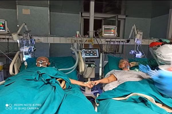 Cap doi nhiem COVID-19 ky niem 50 nam ngay cuoi lay dong trieu con tim