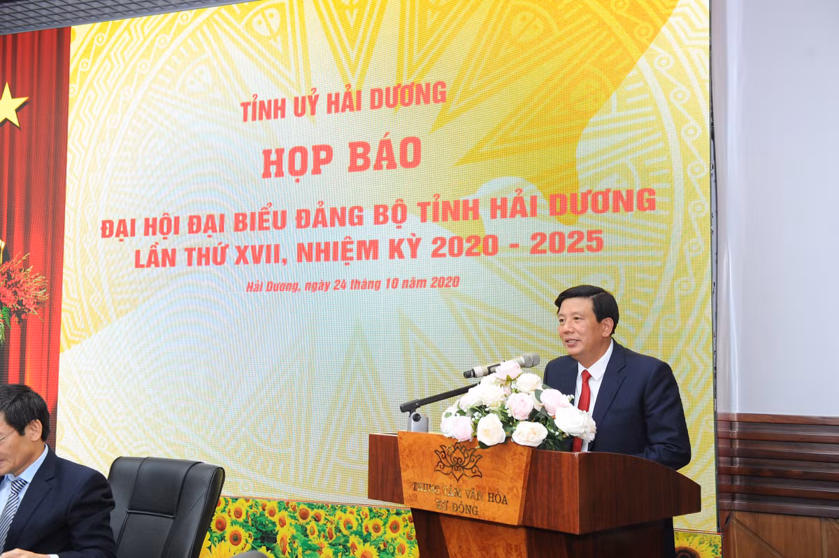 Dai hoi dai bieu Dang bo Hai Duong lan thu XVII dien ra tu 25 - 27/10
