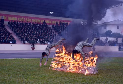 ...và nhảy qua đám cháy.