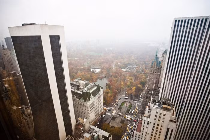 Tầm nhìn tuyệt đẹp từ căn hộ penthouse triệu đô ra Manhattan và Central Park.