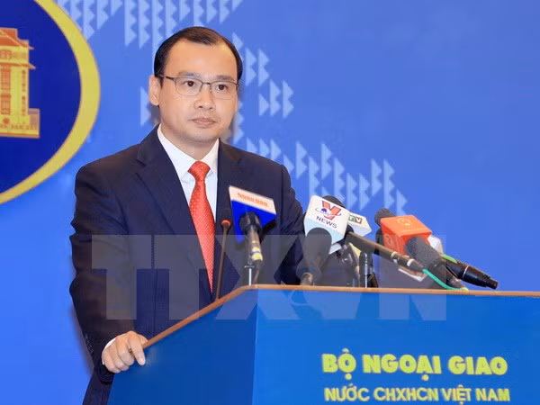Người phát ngôn Bộ Ngoại giao Lê Hải Bình. (Ảnh: An Đăng/TTXVN)
