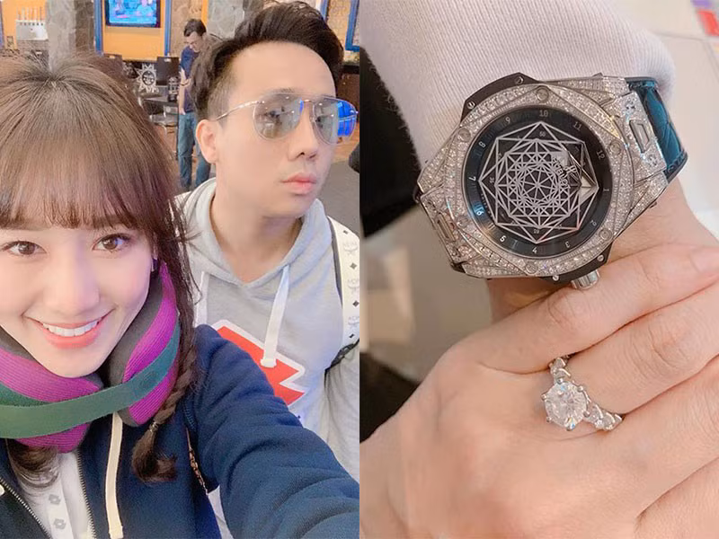 Hari Won là mỹ nhân Việt chăm tặng quà cho ông xã. Dịp kỷ niệm 2 năm ngày cưới, nữ ca sĩ tậu đồng hồ 700 triệu đồng cho Trấn Thành.