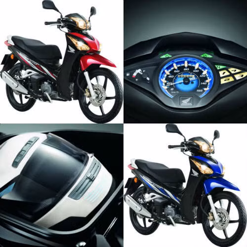 Xe có ba màu tùy chọn màu sắc cho khách hàng lựa chọn gồm: màu đỏ candy, màu xanh trắng và màu bạc kim loại.