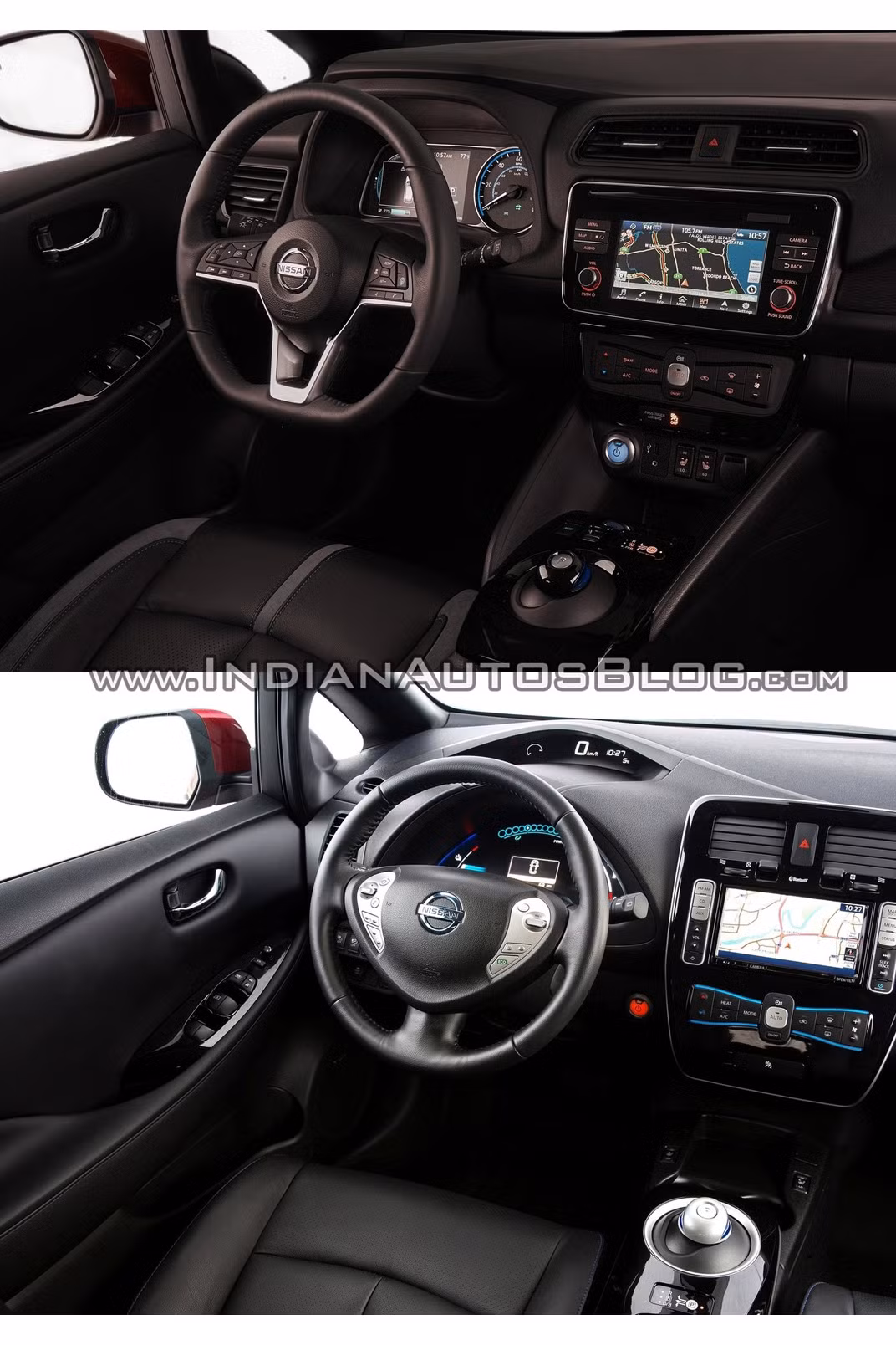 Giống như chiếc Nissan Leaf thế hệ đầu tiên, Nissan Leaf thế hệ thứ hai sử dụng động cơ điện EM57. Khối động cơ điện này có công suất 150 PS (tăng 41 PS) và mô-men xoắn cực đại 320 Nm (tăng thêm 66 Nm). Nguồn pin này mất 16 giờ để có thể sạc đầy với bộ sạc 3 kW và 8 giờ đối với bộ sạc 6 kW. Nếu sử dụng tính năng sạc nhanh, chỉ mất 40 phút để sạc pin từ mức khi báo sạc lên tới 80% công suất.