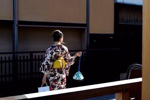 Những ngôi nhà gỗ ở Gion thường có 2 tầng và được sử dụng làm nhà hàng.