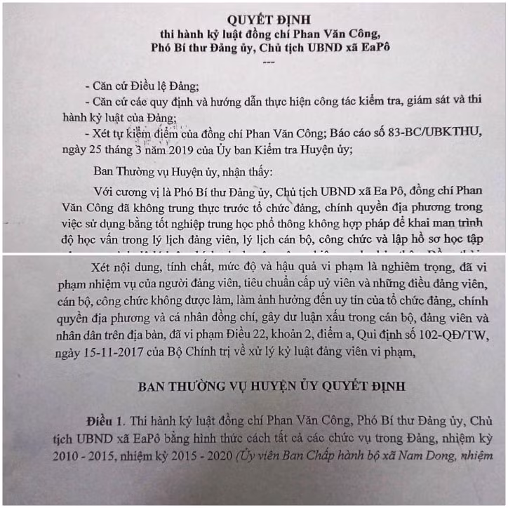 Bi to dung bang gia, chu tich xa lai duoc giao tu di xac minh