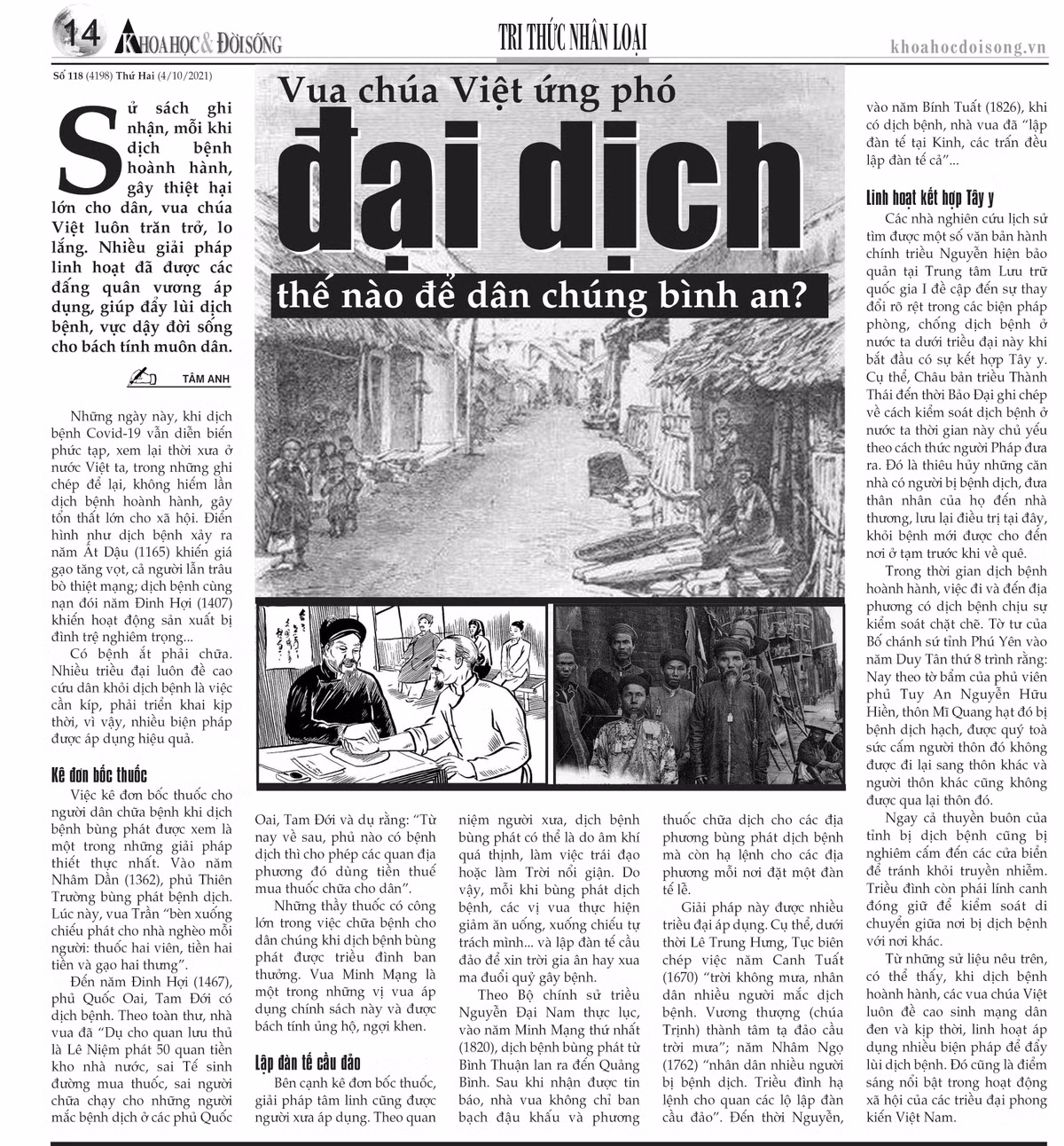 Vua chua Viet ung pho dai dich the nao de dan chung binh an?