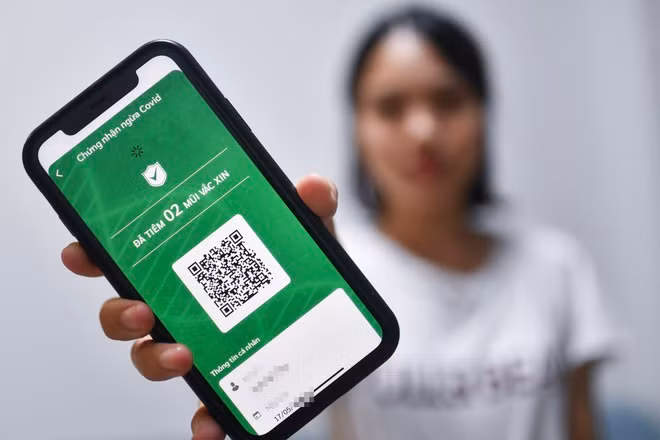 Hiện quy định cấp thẻ với màu xanh - vàng - đỏ vẫn chưa được ban hành nên màu thẻ của mọi người dùng ứng dụng PC-COVID đều giống nhau. Ảnh: Zing.