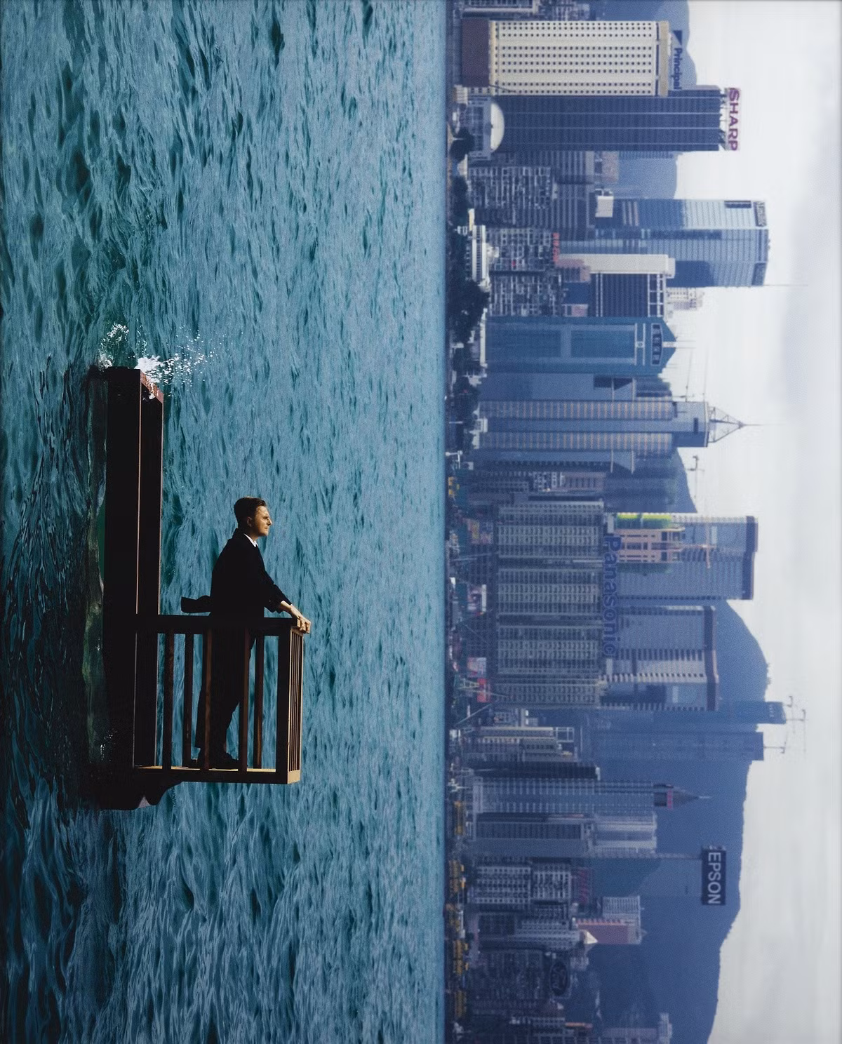 Tưởng như bức ảnh là một sản phẩm của photoshop nhưng thực chất đó là tác phẩm nghệ thuật sắp đặt và hoàn toàn có thật.