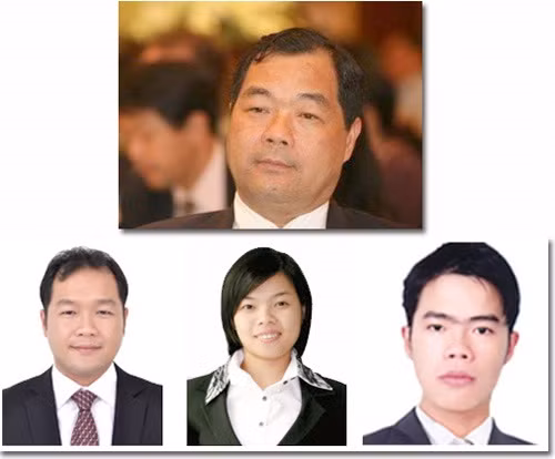 Những người con của đại gia Trầm Bê. Ảnh:internet