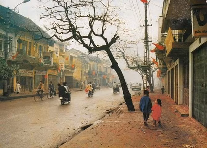 Hình ảnh gợi nên không khí rét mướt của một ngày đầu năm mới.