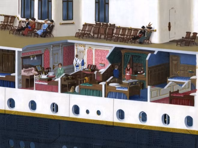 Hình ảnh nội thất siêu sang tàu Titanic huyền thoại - Hình 3 Hinh anh noi that sieu sang tau Titanic huyen thoai-Hinh-3
