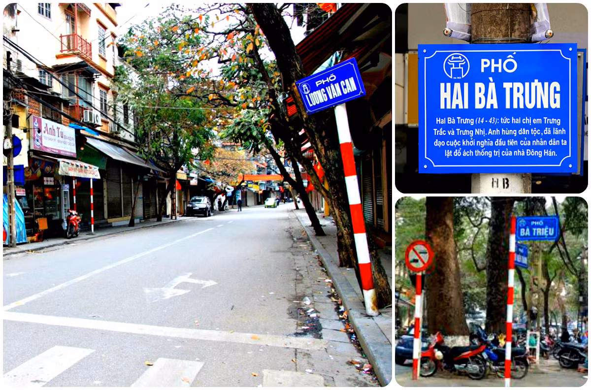 Các tuyến như Lương Văn Can, Hai Bà Trưng (đoạn từ Lê Thánh Tông đến Quán Sứ), Bà Triệu (đoạn từ Hàng Khay đến Trần Hưng Đạo) cũng có giá 112 triệu đồng/m2.