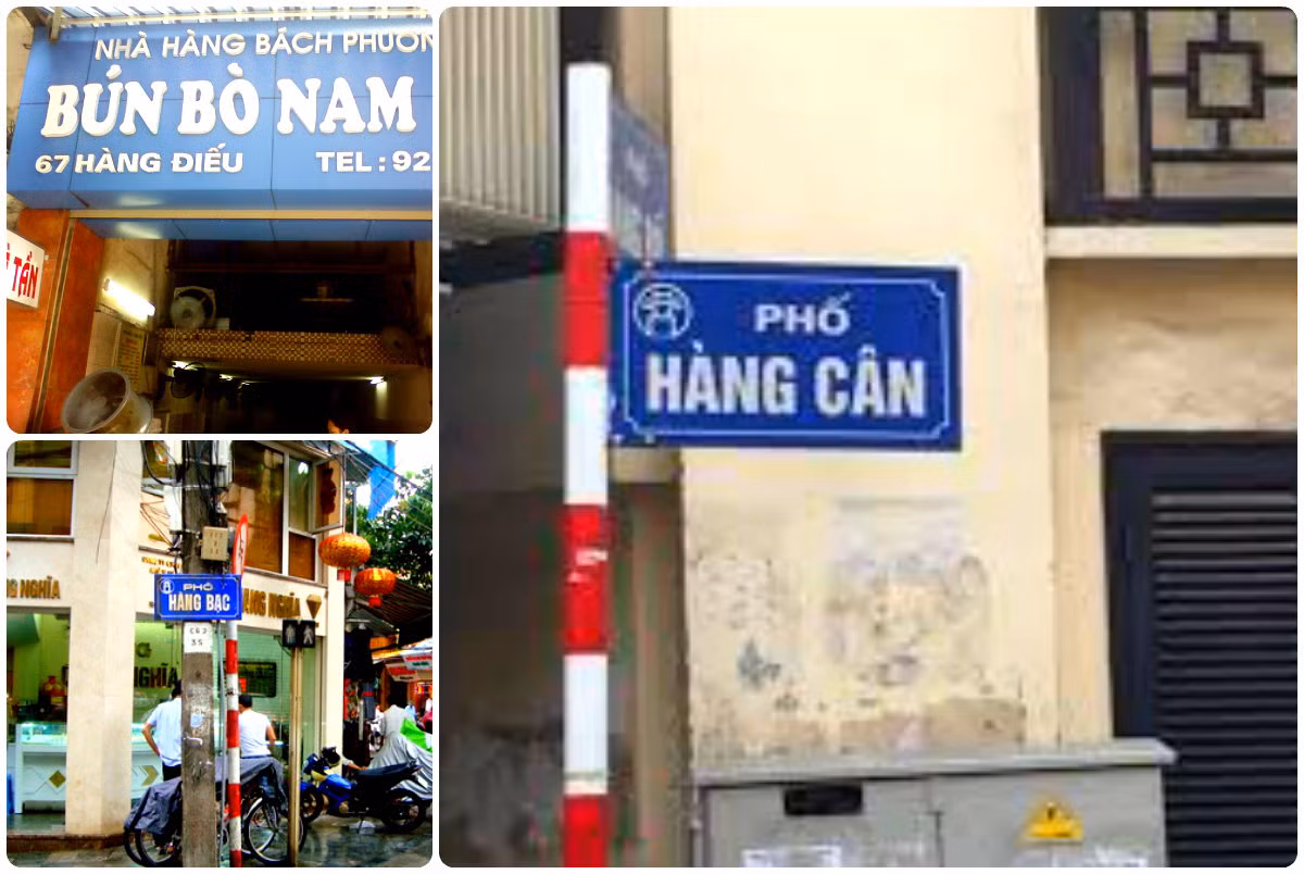 Các tuyến phố khác như Hàng Điếu, Hàng Bạc, Hàng Cân...