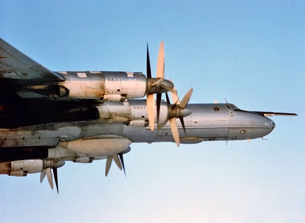 Đây là loại máy bay được phát triển từ phiên bản Tu-95 vốn là loại máy bay ném bom chiến lược. Tính năng đặc biệt của máy bay Tu-142 đó là nó có thể liên lạc tầm xa được với các tàu ngầm hạt nhân mang tên lửa đạn đạo của nước này để phối hợp tấn công chính xác nhất có thể. Nguồn ảnh: QQ.