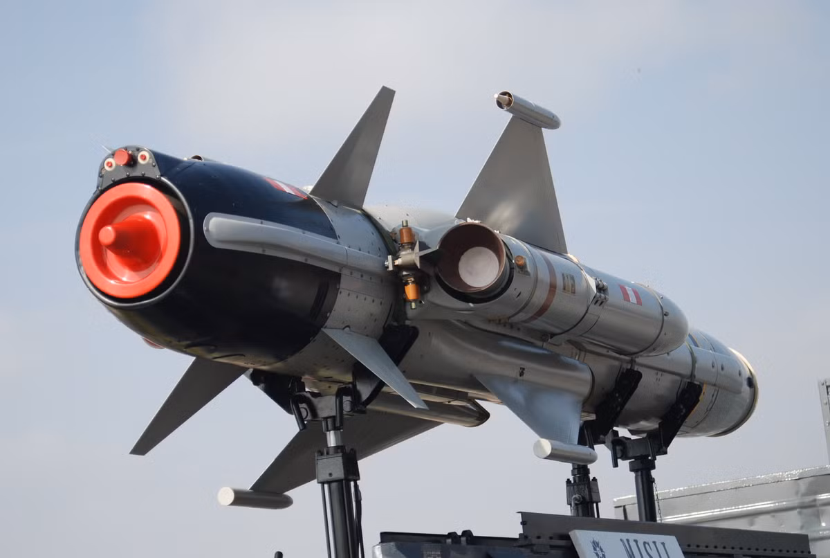 Thay vì dùng Harpoon hay Exocet, các tàu hộ vệ FREMM của Italy hầu hết đều dùng hệ thống tên lửa hành trình chống hạm Otomat do chính quốc gia này sản xuất. Phiên bản Otomat trên FREMM thuộc đời mới nhất được định danh là Teseo Mk2/A (hoặc Mk 2 Block IV) có khả năng chọn lại mục tiêu sau khi phóng, cải thiện khả năng cơ động pha cuối, có thể tấn công mục tiêu đất liền. Tên lửa nặng 770kg, dài 4,46m, trang bị đầu nổ nặng 210kg, tầm bắn hơn 180km. Nguồn ảnh: Wikiwand