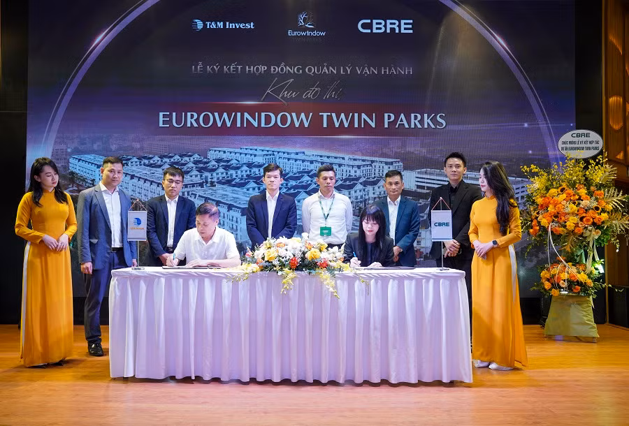 T&M Invest ký kết hợp tác với CBRE quản lý vận hành Khu đô thị Eurowindow Twin Parks T&M Invest ky ket hop tac voi CBRE quan ly van hanh Khu do thi Eurowindow Twin Parks