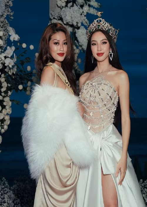 Phía đương kim Hoa hậu Hòa bình Quốc tế Thùy Tiên cho biết, Thiên Ân đang làm tốt sứ mệnh của mình tại cuộc thi. Thùy Tiên mong muốn khán giả có cái nhìn bao dung hơn và góp ý chân thành cho Thiên Ân trong hành trình tiếp theo. Ảnh: Miss Grand International